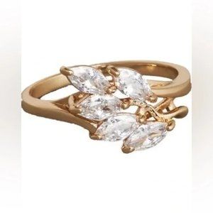 BCBGMaxAzria Crystal Cubic Zirconia Gold Ring